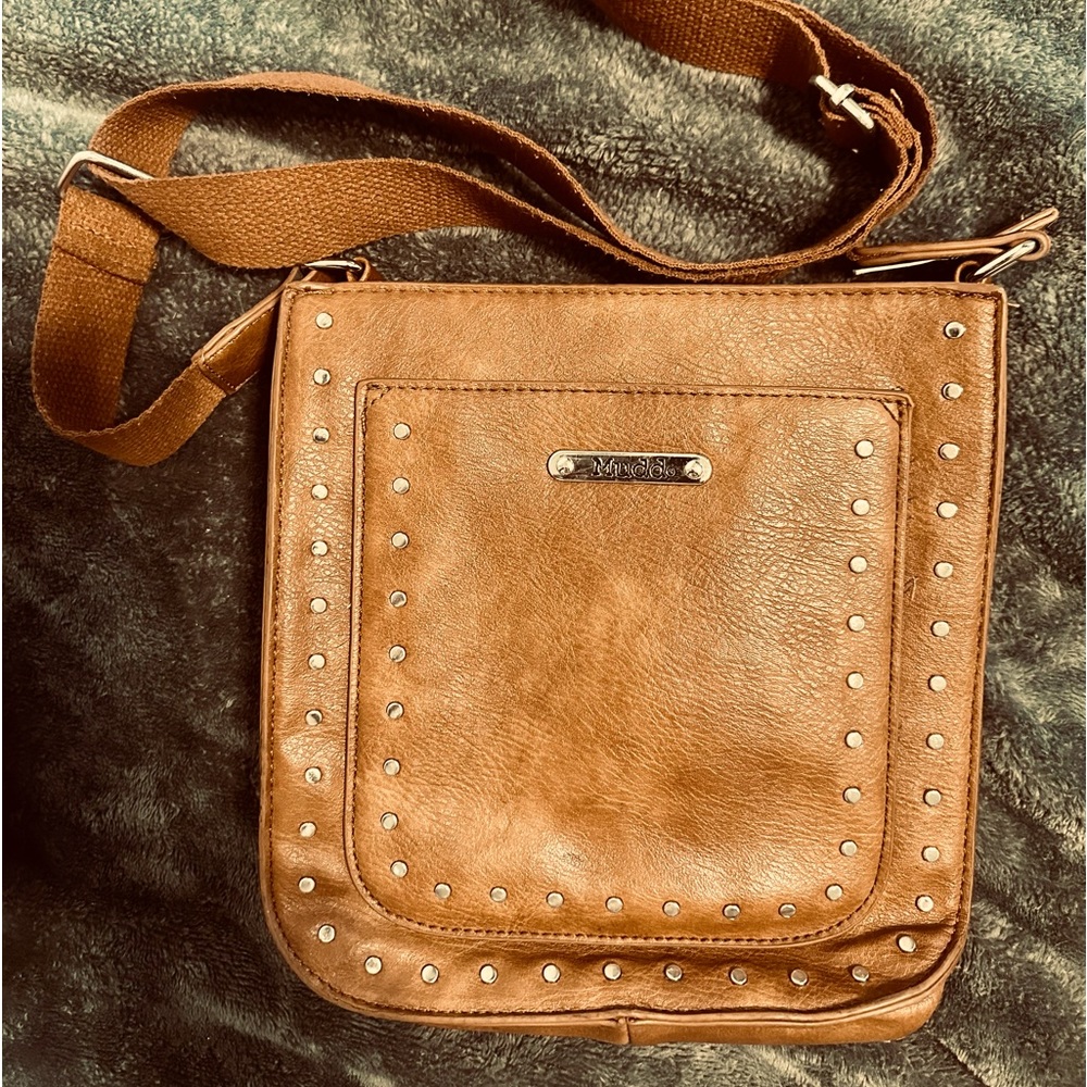 Mudd Leather Studded Crossbody Bag Unisex